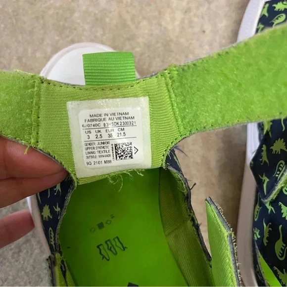Converse All Star Superplay Dinoverse Green Hook and Loop Sandals Boys size 3 - Picture 11 of 13